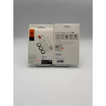 Spigen Optik Pro HD GLAS.TR EZ Fit Camera Protector 2-Pack for Samsung Galaxy S26 - Melns