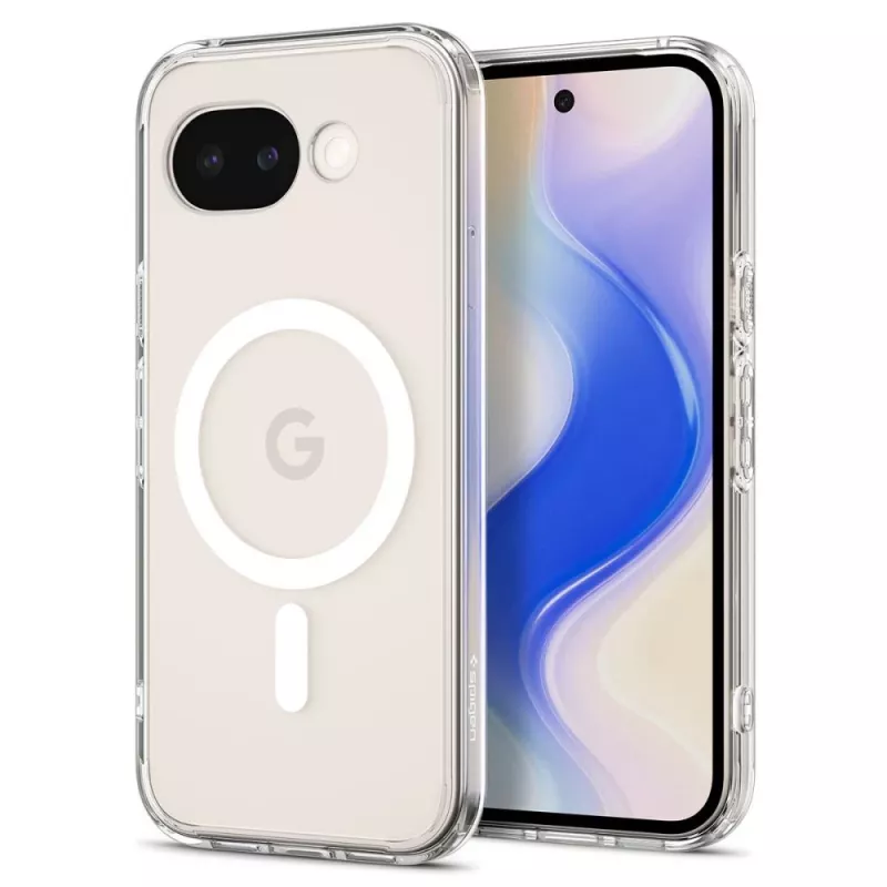 Spigen Ultra Hybrid MagFit maciņš Google Pixel 10a, saderīgs ar MagSafe, Clear White krāsā (ACS11276)