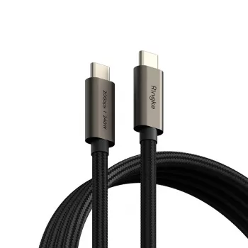 RINGKE USB 3.2 Gen 2x2 Type-C kabelis PD 240W 200cm Melns