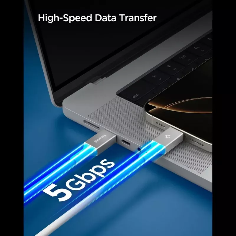 SPIGEN EB10020CC Essential USB-C to USB-C kabelis 100W 2m Balts