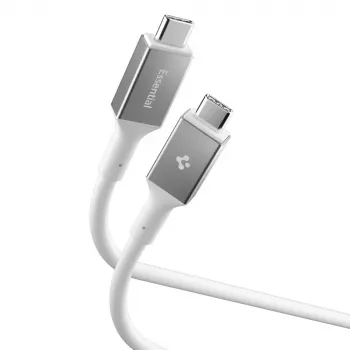 SPIGEN Essential USB-C to USB-C kabelis 240W 120cm Balts