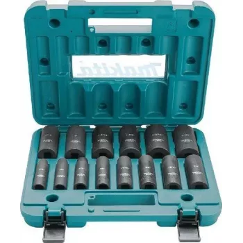 Makita B-52308 Trieciena uzgriežņu atslēgu komplekts 14 daļas, 1/2 collas piedziņa