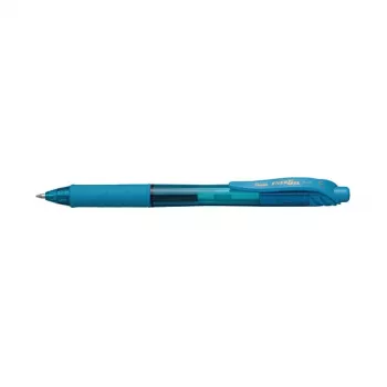 Pentel EnerGel X Retractable Gel Pen - Blue Ink - 0.7 mm - Blue Barrel - Plastic - Ambidextrous