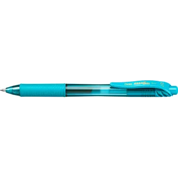 Pentel EnerGel X ievelkamā gēla pildspalva - Tirkīza - 0.7 mm - Vidējs gals - Abpusēja