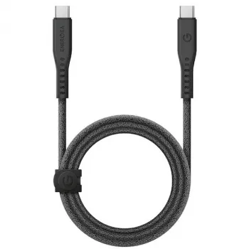 ENERGEA Flow USB-C to USB-C vads 1.5m Melns 240W 5A PD Fast Charge