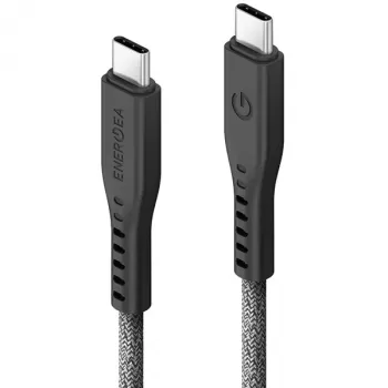 ENERGEA Flow USB-C to USB-C vads 1.5m Melns 240W 5A PD Fast Charge
