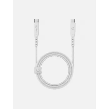 ENERGEA Flow USB-C to USB-C kabelis 1.5m Balts 240W 5A PD Fast Charge