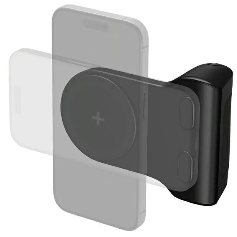 ENERGEA MagCam Grip PG-MCG5K-BLK Magnetic Phone Grip with 5000mAh Power Bank, Black