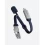 ENERGEA Sheath Key 2-in-1 USB-C to USB-C/USB-A Cable 15cm Blue 60W 480Mbps
