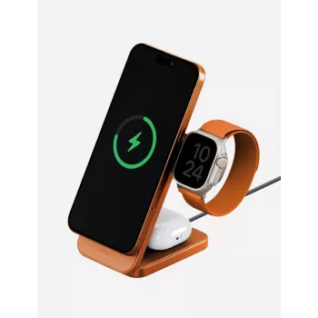 ENERGEA MagTrio 2 3-in-1 Qi2 25W Foldable Wireless Charging Station - Orange