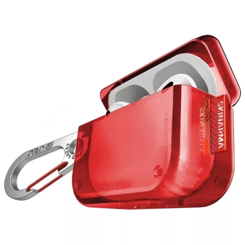 SKINARMA Saido aizsargmaciņš AirPods Pro 2. paaudzei - sarkans