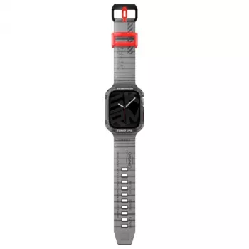 Skinarma Saido 2-in-1 Siksniņa un Maciņš Apple Watch 45/44mm - Smoke