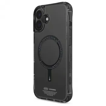 SKINARMA Saido Apple iPhone 16 6.1 inch Magnetic Charging Melnais Macīgs Vāciņš