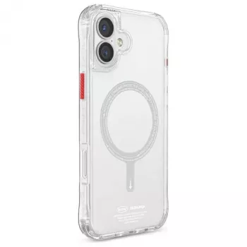 SKINARMA Saido Maciņš iPhone 16 Plus 6.7 collu magnētiskajai uzlādei Caurspīdīgs