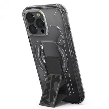 SKINARMA Helio iPhone 16 Pro 6.3 collu magnētiskā uzlāde + satvēriena statīvs melns