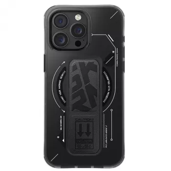 Skinarma Helio Macīgs iPhone 16 Pro Max 6.9 collu magnētiskā uzlāde + satvēriena statīvs Melns