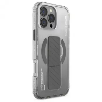 Skinarma Axon Case iPhone 16 Pro 6.3 inch Magnetic Charging + Grip Stand Titanium
