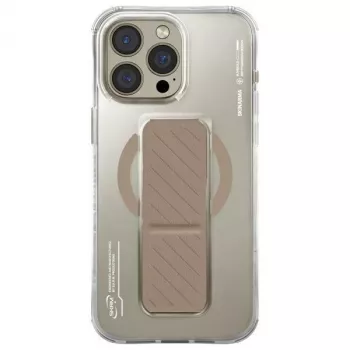 Skinarma Axon Case iPhone 16 Pro Max 6.9 collu magnētiskā uzlāde + satvēriena statīvs Champagne