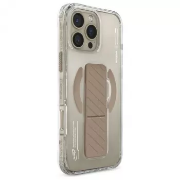 Skinarma Axon Case iPhone 16 Pro Max 6.9 collu magnētiskā uzlāde + satvēriena statīvs Champagne