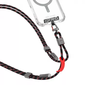 Skinarma Dyno Ve 2-in-1 USB-C to USB-C Lanyard Cable, 80 cm, Black