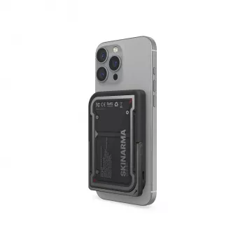 Skinarma Nexus Mecha Magnetic Kick-Stand Power Bank 5000mAh 20W PD USB-C MagSafe Melns