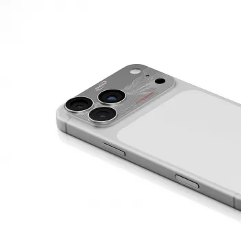 Skinarma Sonix Full Aluminium Camera Lens Protector for iPhone 15 Pro Max - Silver