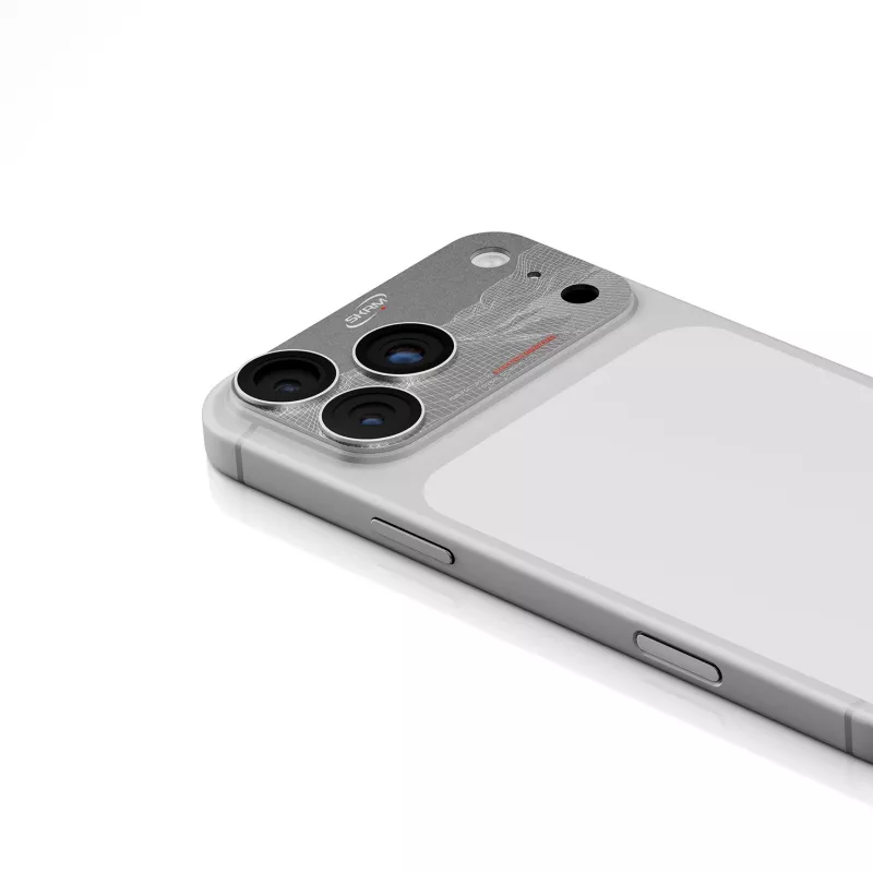 Skinarma Sonix Full Aluminium Camera Lens Protector priekš iPhone 17 Pro Max, sudraba, Skin000389