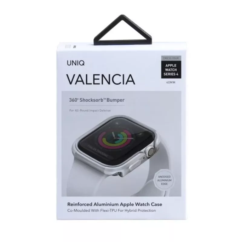 UNIQ Valencia Case Apple Watch Series 4/5/6/SE/SE3 40mm - Titanium Silver