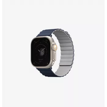 UNIQ Revix Reversible Magnetic Strap for Apple Watch Series 1/2/3/4/5/6/7/8/9/SE/SE2/SE3/Ultra/Ultra 2/Ultra 3 42/44/45/49mm, Pink-Beige