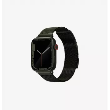 UNIQ Dante Apple Watch Siksniņa Nerūsējošais Tērauds Milānas Cilpa Zaļa 42/44/45mm