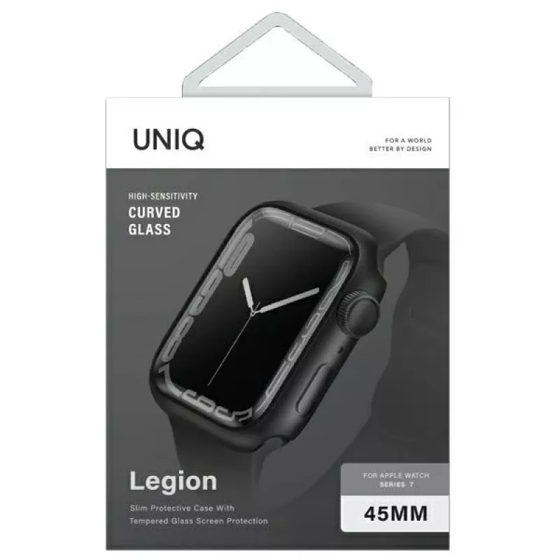 UNIQ Legion Apple Watch aizsargmaciņš Series 7/8/9 45mm Melns