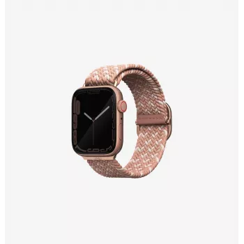 UNIQ Aspen Braided Solo Loop Watch Strap for Apple Watch 38/40/41mm Series 1-9/SE/SE2/SE3 - Citrus Pink