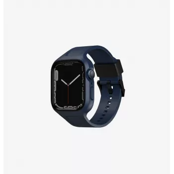 UNIQ Monos 2in1 Apple Watch Strap with Case Series 4/5/6/7/8/9/SE/SE2/SE3 44/45mm Marine Blue