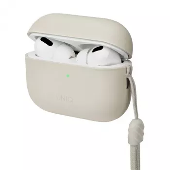 UNIQ Lino Silicone Case for AirPods Pro 2nd Generation (2022/2023) - Beige Ivory