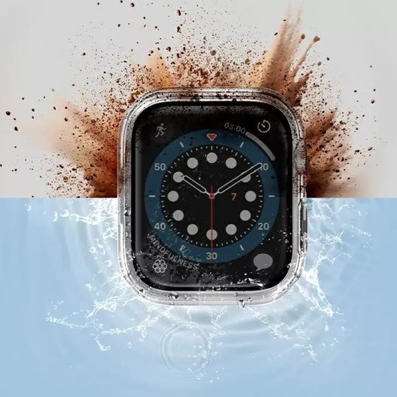 UNIQ Nautic aizsargmaciņš Apple Watch Series 7/8/9 45mm, caurspīdīgs