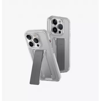 UNIQ Heldro Mount with Stand Case iPhone 15 Pro 6.1 inch Lucent Clear