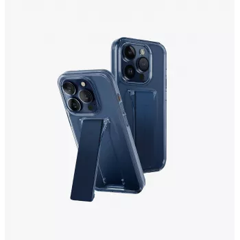 UNIQ Heldro Mount with Stand Case iPhone 15 Pro 6.1 inch Lucent Clear