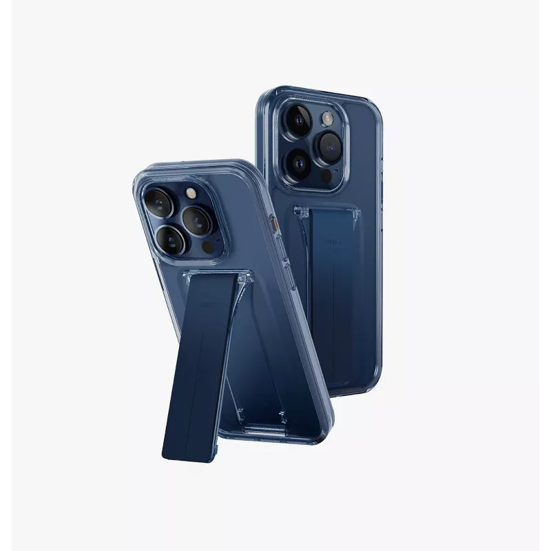 UNIQ Heldro Mount with Stand Case iPhone 15 Pro 6.1 inch Lucent Clear