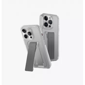 UNIQ Heldro Mount with Stand Case iPhone 15 Pro Max 6.7 inch Lucent Clear