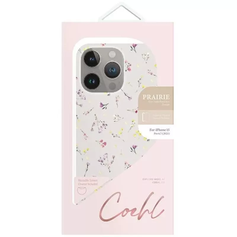 UNIQ Coehl Prairie aizsargmaciņš Apple iPhone 15 Pro Max, Blush Beige