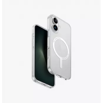 UNIQ Clario Vāciņš Apple iPhone 16 6.1 collu MagClick Lādēšanai Caurspīdīgs