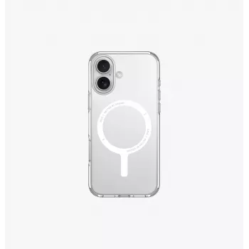 UNIQ Clario Vāciņš Apple iPhone 16 6.1 collu MagClick Lādēšanai Caurspīdīgs