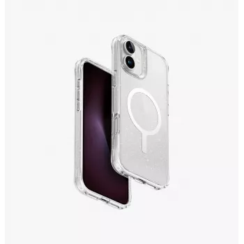 UNIQ LifePro Xtreme Magclick Charging Case for iPhone 16 Plus 6.7 inch Transparent Tinsel Lucent
