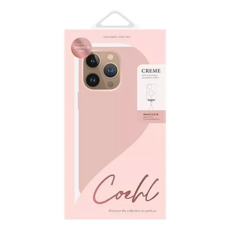 UNIQ Coehl Creme Case for iPhone 16 Pro 6.3 inch Magnetic Charging Ballet Pink