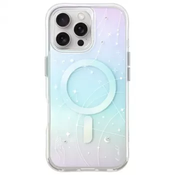 UNIQ Coehl Celest iPhone 16 Pro Max 6.9 collu magnētiskā lādēšanas maciņa Opāls/Iridiscenta