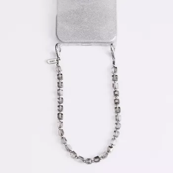 UNIQ Coehl Candy Gem Handstrap Silver Sparkling - Universāla telefona plaukstas siksniņa