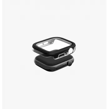 UNIQ Voute Aizsargmaciņš Apple Watch Series 10 / 11 42mm ar Rūdīta Stikla Ekrāna Aizsargu - Sudrabs