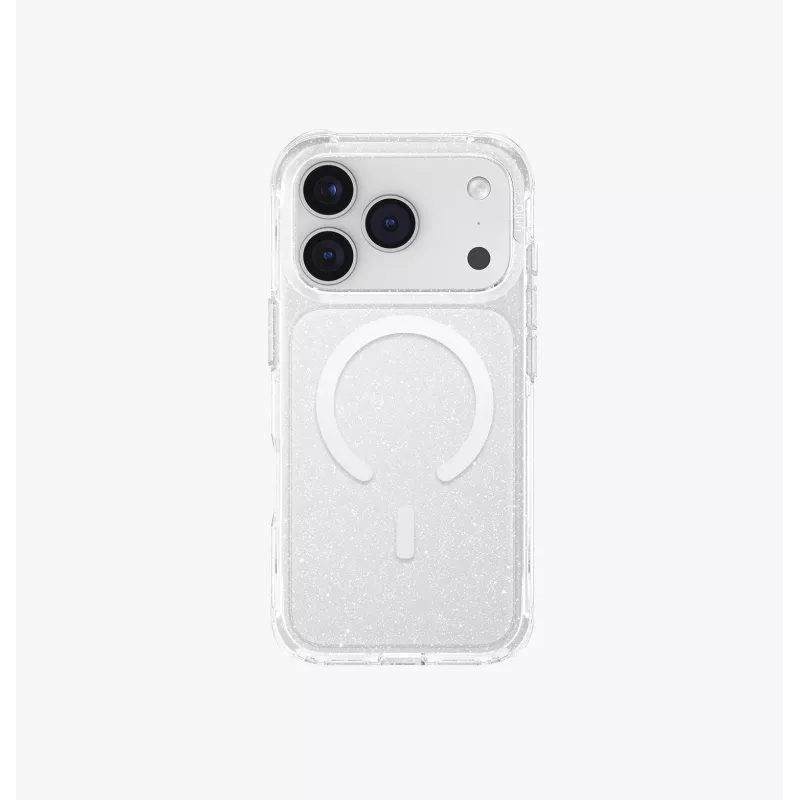 UNIQ LifePro Xtreme MagClick uzlādes apvalks iPhone 17 Pro, caurspīdīgs/ar spīdumiem