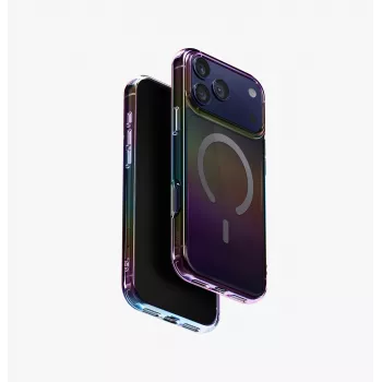UNIQ Iridescia Maciņš Apple iPhone 17 Pro Max Magclick Lādēšanai Midnight Quartz
