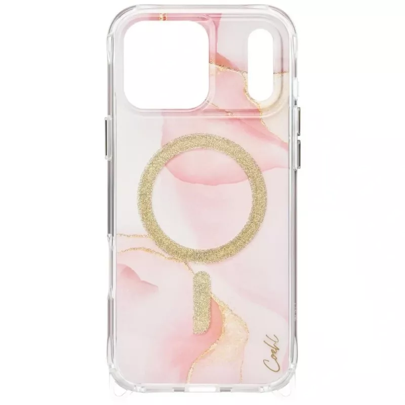 UNIQ Coehl Aeris apvalks iPhone 17 Pro Max ar magnētisko uzlādi, rozā